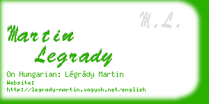 martin legrady business card