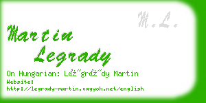 martin legrady business card